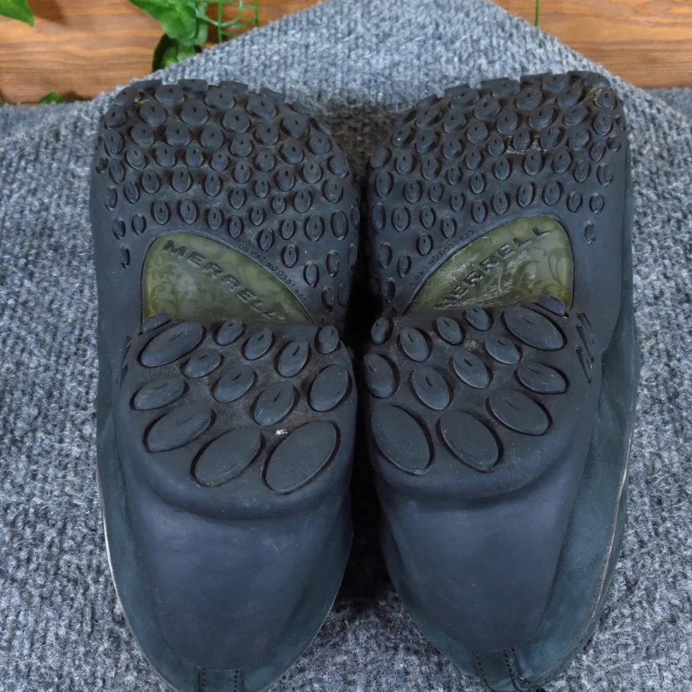 Merrell Plaza Emme Women Shoe Size 7 Walking Mary Jane Black Nubuck Leather